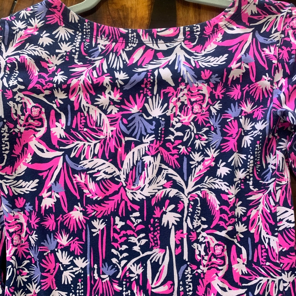 Lily Pulitzer xxs Dress bell sleeve Monkey Jungle - Picture 5 of 6